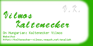 vilmos kaltenecker business card